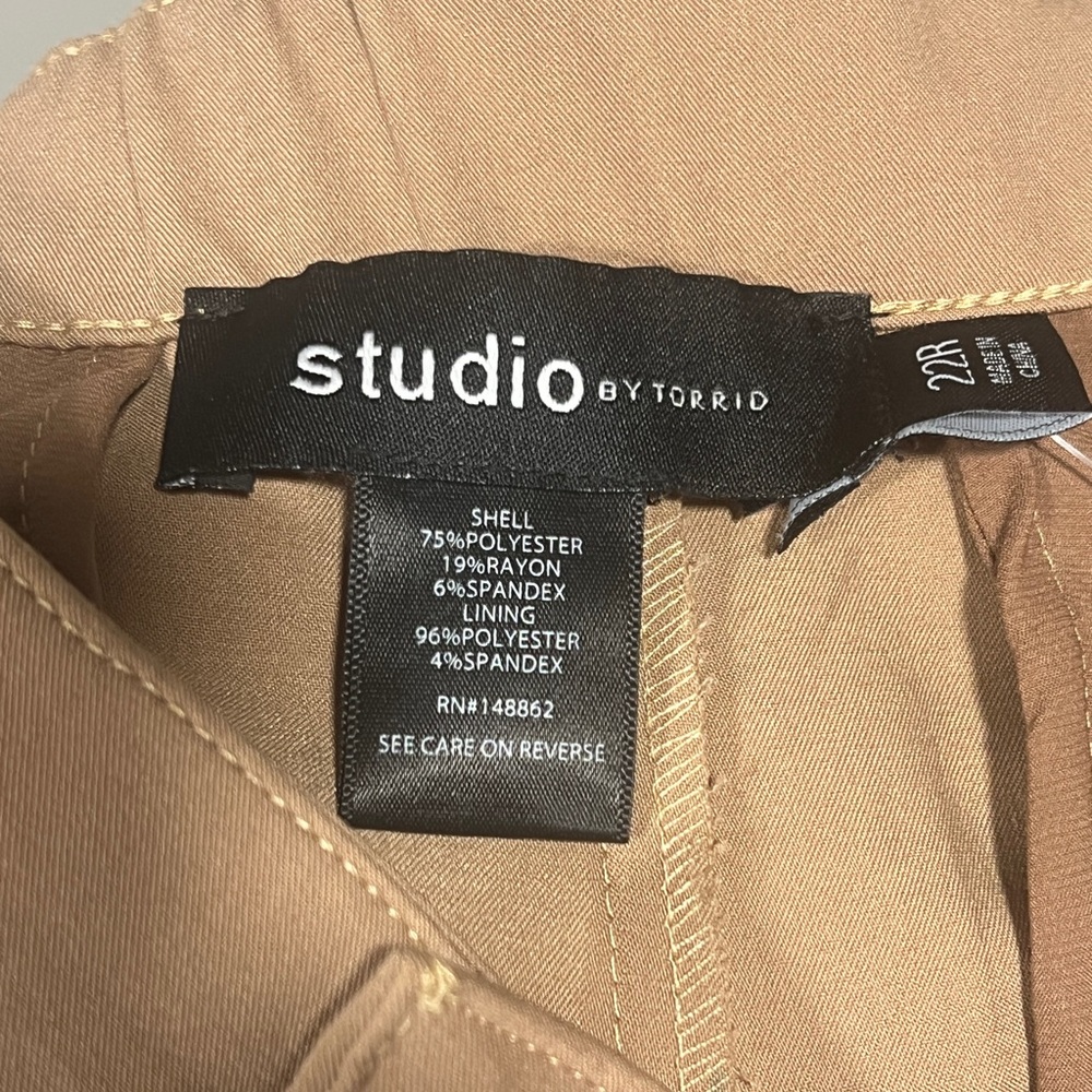 20. NWT Studio by Torrid Tan Slacks